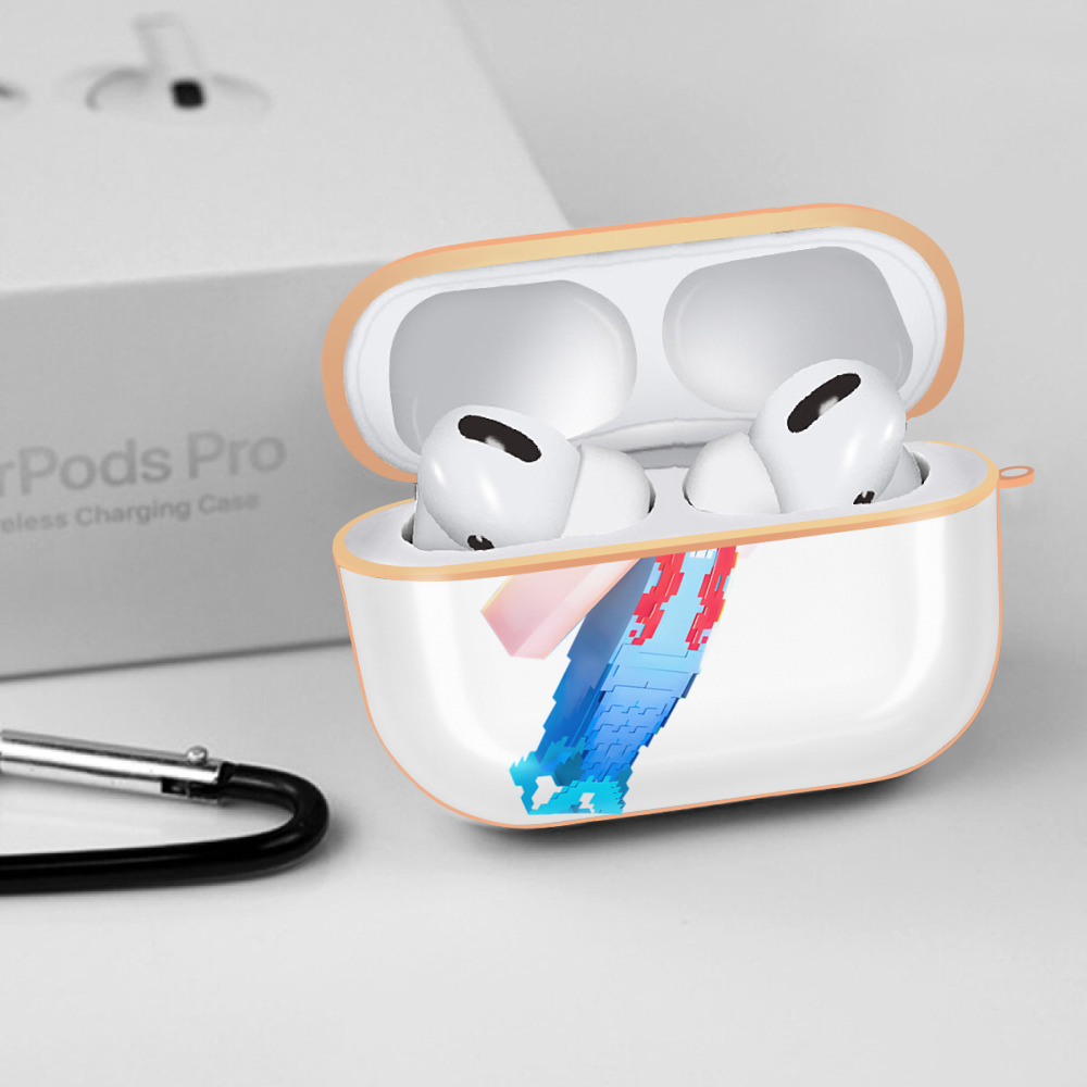 マインクラフト ブロックの世界 Minecraft MC Block world 【AirPods Pro用】ハードシェル保護ケース｜耐衝撃・防指紋・カラビナ付き商品仕様