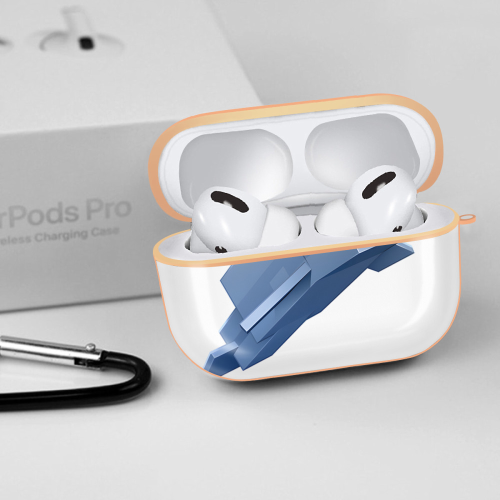 マインクラフト ブロックの世界 Minecraft MC Block world 【AirPods Pro用】ハードシェル保護ケース｜耐衝撃・防指紋・カラビナ付き商品仕様